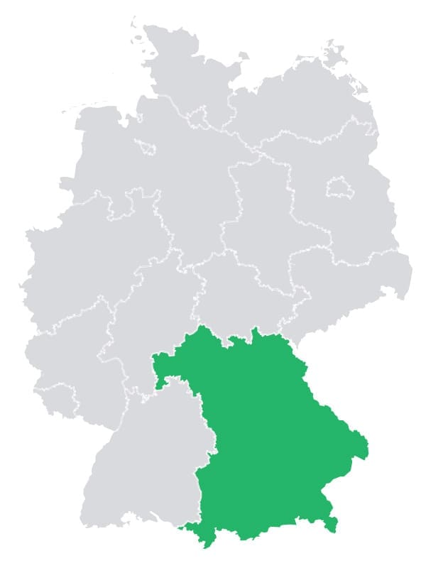 Karte von Bayern – Autoankauf in Bayern