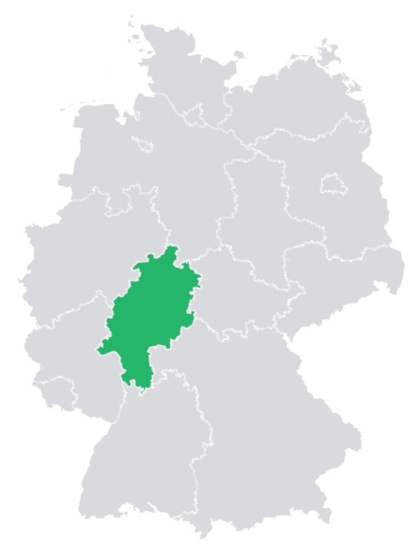 Karte von Hessen – Autoankauf in Hessen