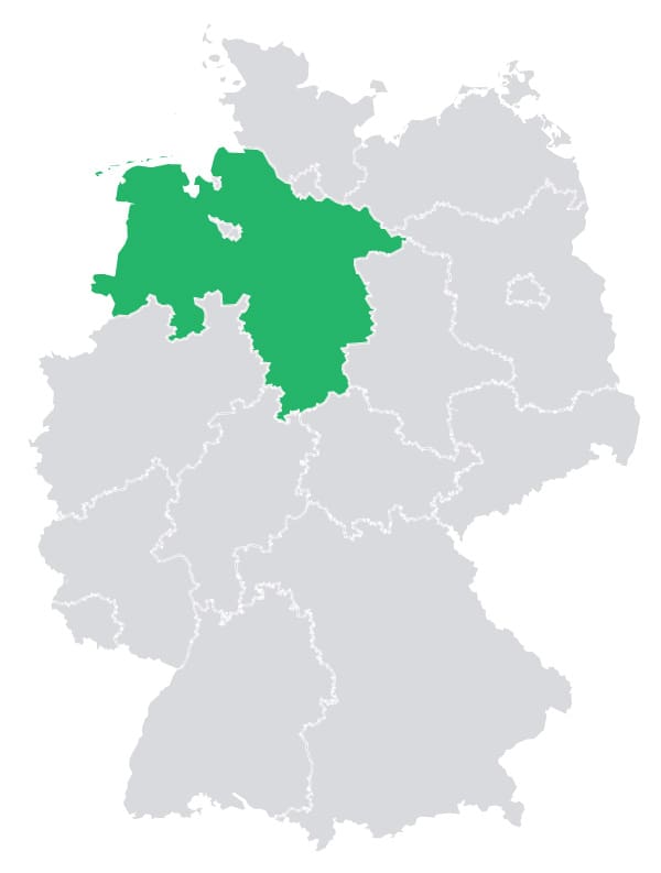 Karte von Niedersachsen – Autoankauf in Niedersachsen
