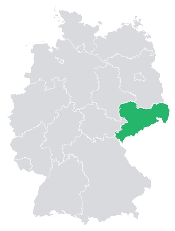 Karte von Sachsen – Autoankauf in Sachsen