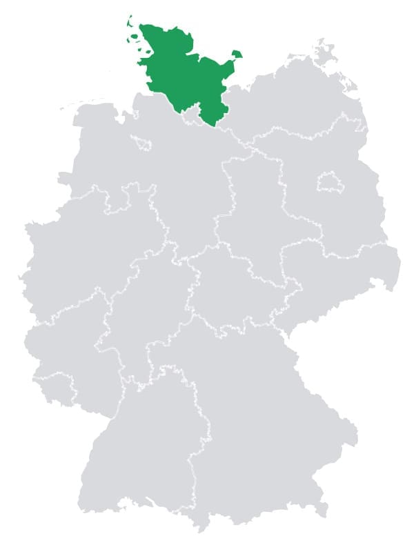 Karte von Schleswig-Holstein – Autoankauf in Schleswig-Holstein